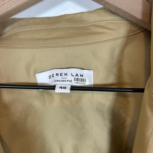 Derek Lam Crop Top Size 12 Wrap Tan Safari Chic Minimalist Resort Quiet Luxury - Picture 6 of 10